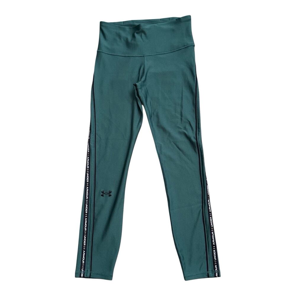 Under Armour HeatGear Womens Small Green Compression Leggings Cropped 24" Inseam